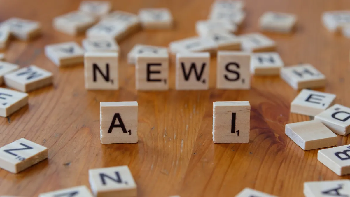 Ai Writing Prompts — AI News Concept with Scrabble Letters