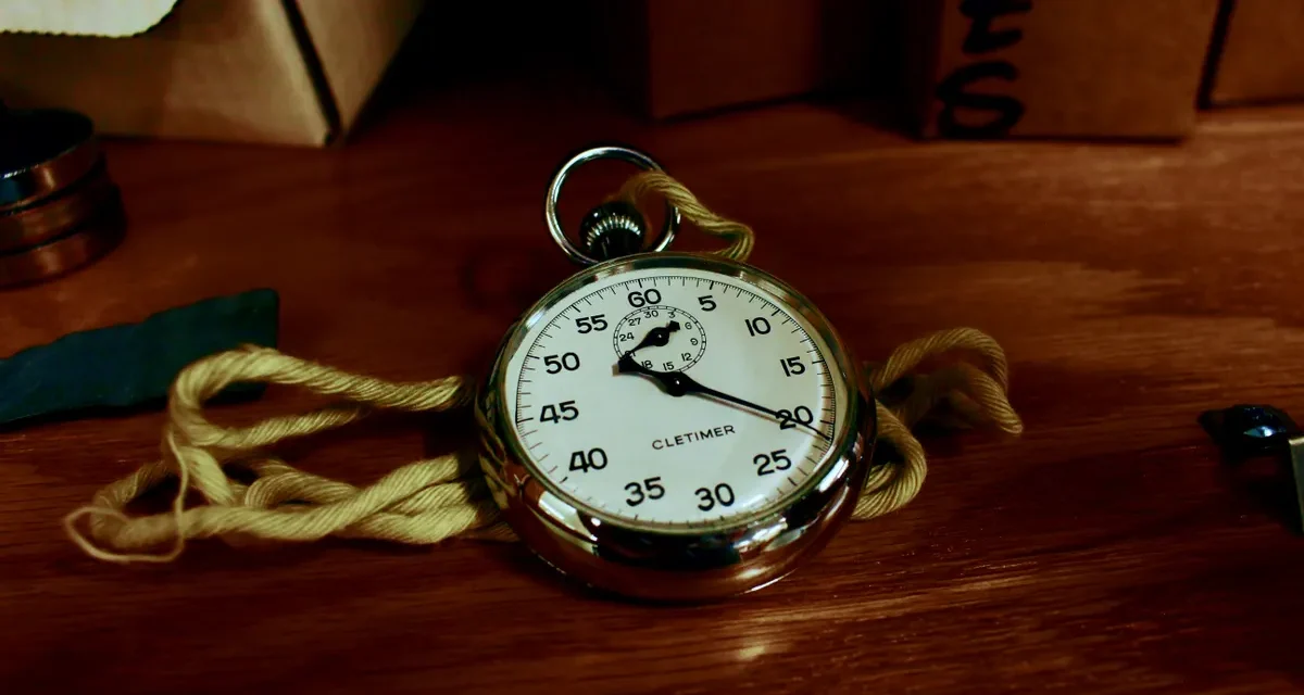 Stopwatch on a desk