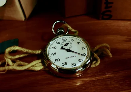 Stopwatch on a desk