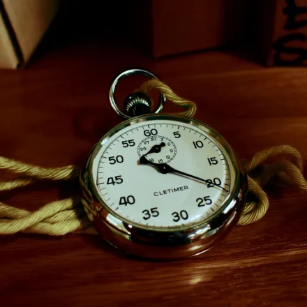 Stopwatch on a desk