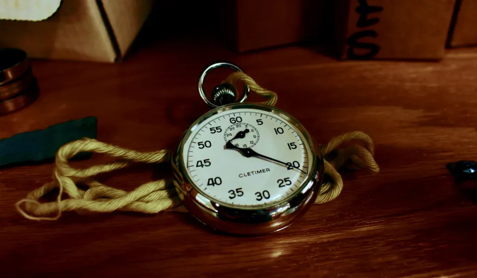 Stopwatch on a desk